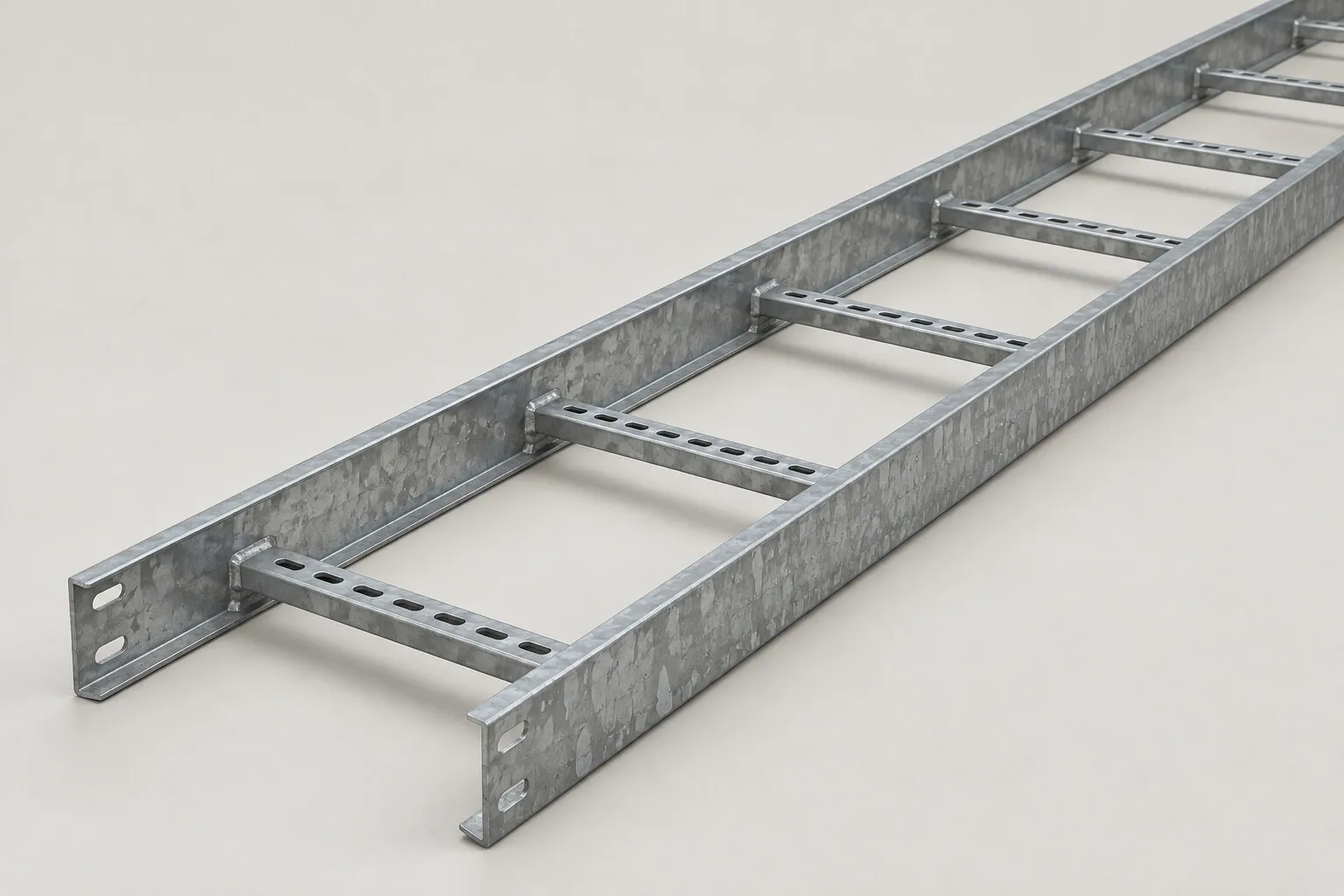 Cable ladder hot dip galvanized type U dengan rung berlubang slot